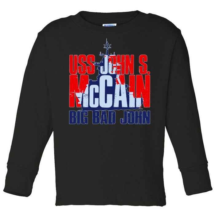 USS John S. McCain Big Bad John Toddler Long Sleeve Shirt