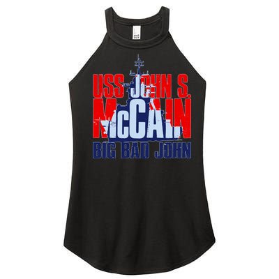 USS John S. McCain Big Bad John Women's Perfect Tri Rocker Tank