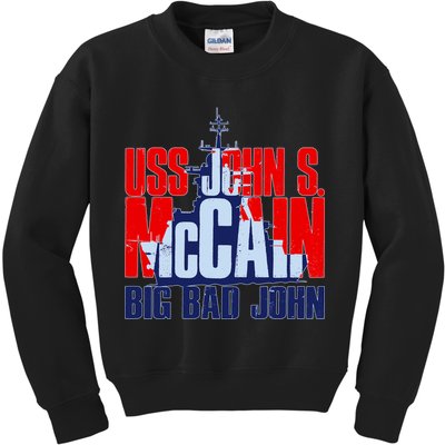 USS John S. McCain Big Bad John Kids Sweatshirt