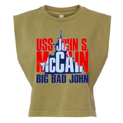 USS John S. McCain Big Bad John Garment-Dyed Women's Muscle Tee