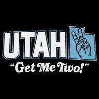 UTAH state slogan get me two finger hand retro 90s action Backpack