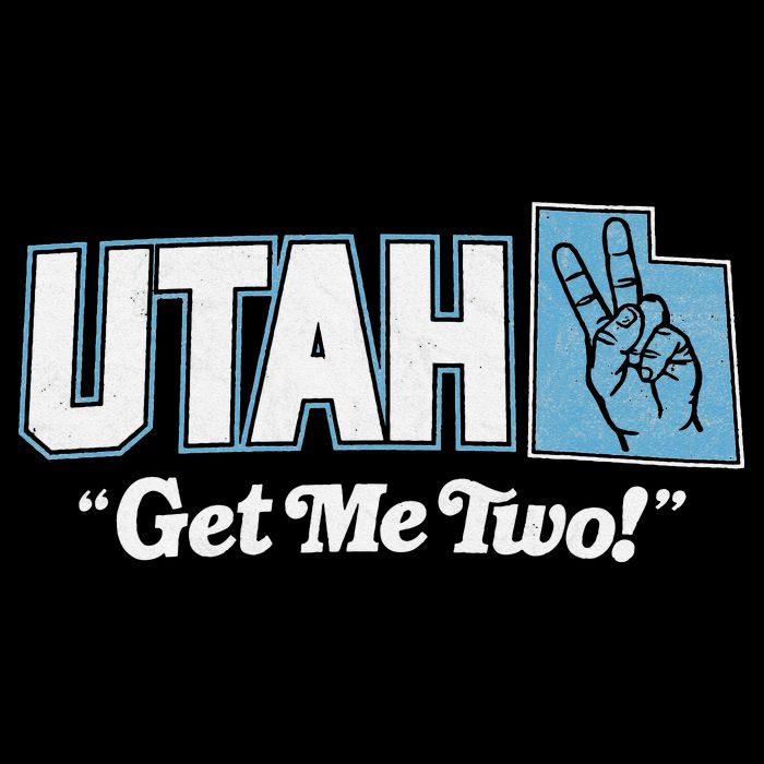 UTAH state slogan get me two finger hand retro 90s action Backpack