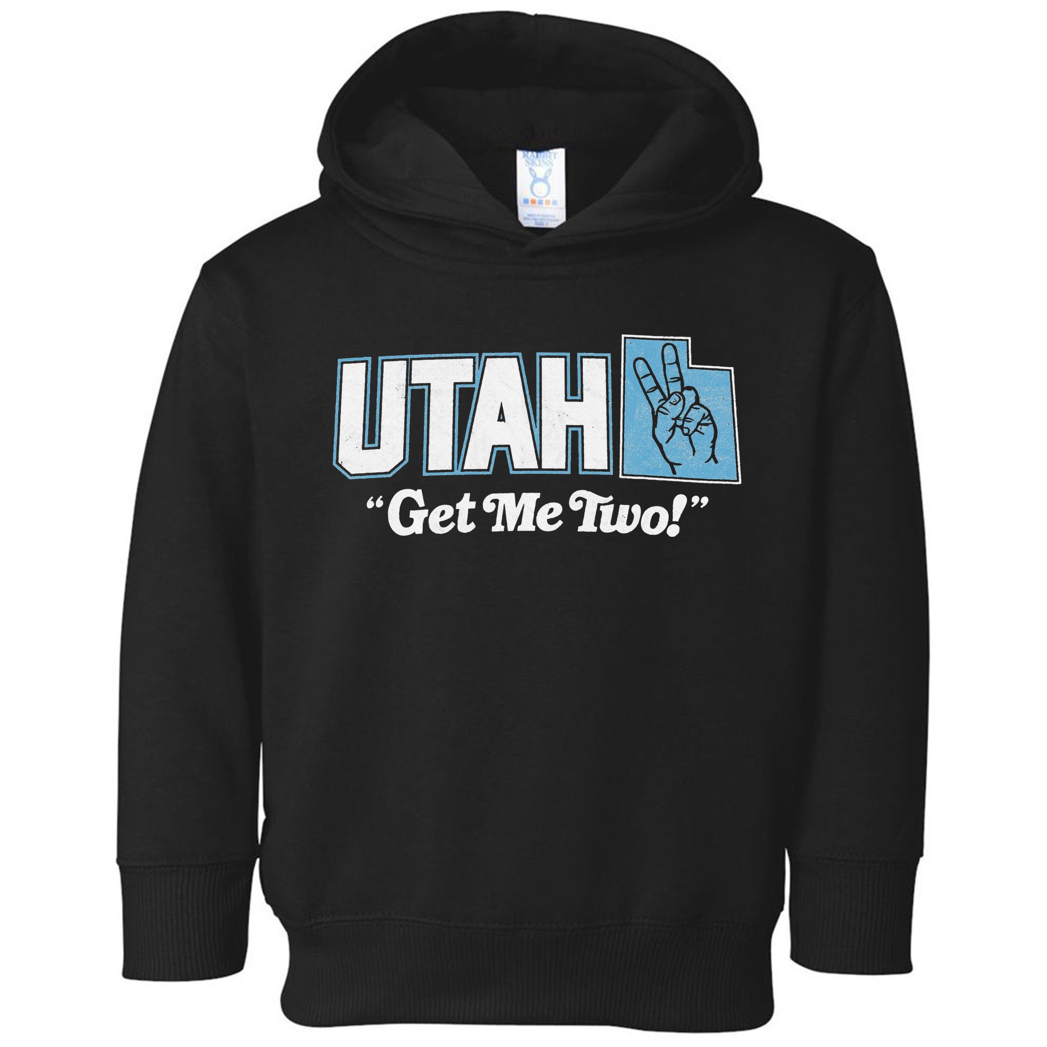 UTAH state slogan get me two finger hand retro 90s action Toddler Hoodie