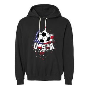 United States Soccer American Football USA Futbol Garment-Dyed Fleece Hoodie