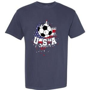 United States Soccer American Football USA Futbol Garment-Dyed Heavyweight T-Shirt