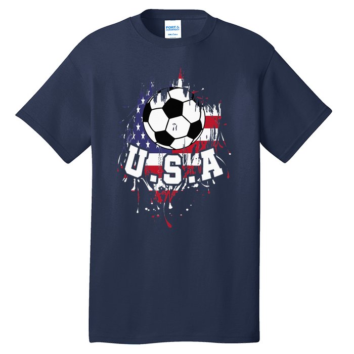 United States Soccer American Football USA Futbol Tall T-Shirt