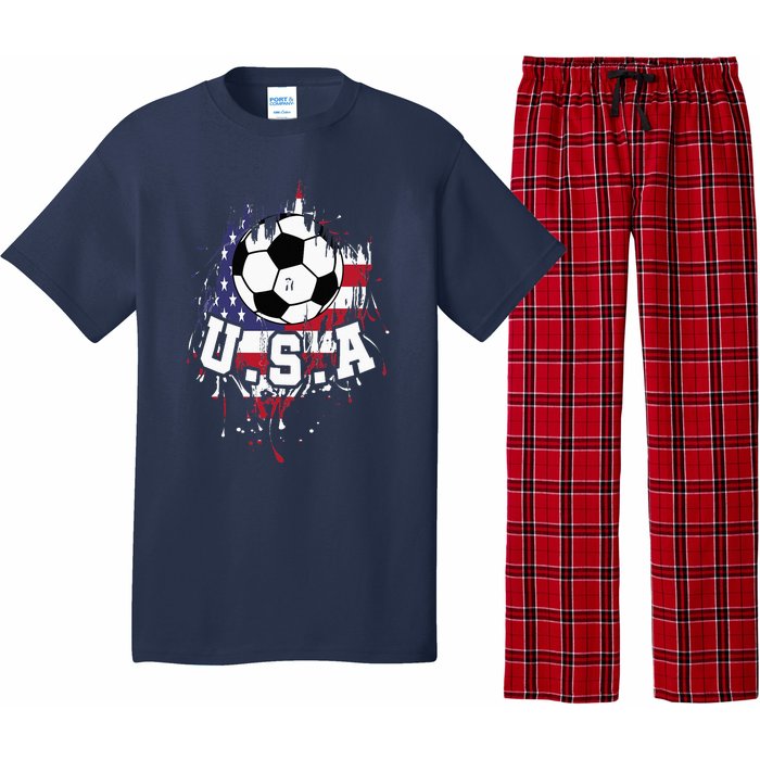 United States Soccer American Football USA Futbol Pajama Set