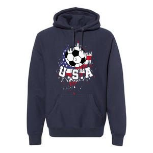 United States Soccer American Football USA Futbol Premium Hoodie