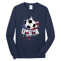 United States Soccer American Football USA Futbol Tall Long Sleeve T-Shirt