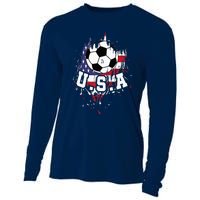 United States Soccer American Football USA Futbol Cooling Performance Long Sleeve Crew