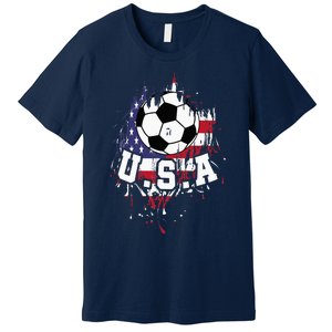 United States Soccer American Football USA Futbol Premium T-Shirt