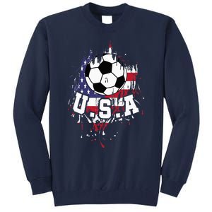 United States Soccer American Football USA Futbol Tall Sweatshirt