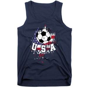 United States Soccer American Football USA Futbol Tank Top