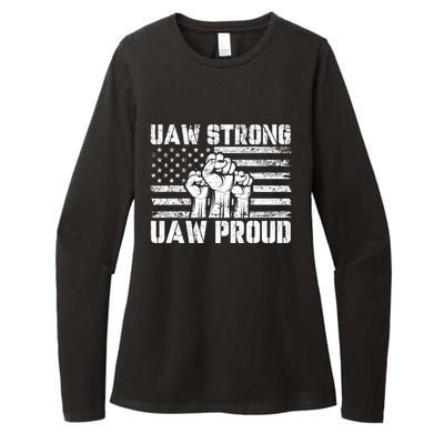 UAW Strong Solidarity UAW Proud Union UAW Laborer Worker Womens CVC Long Sleeve Shirt