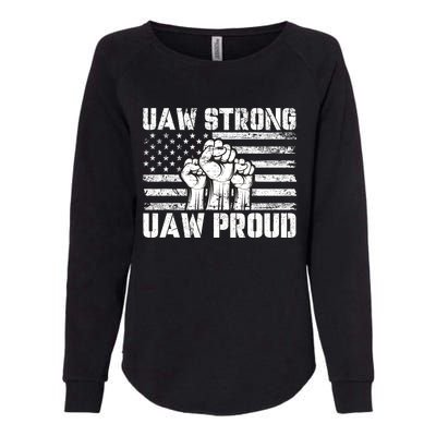 UAW Strong Solidarity UAW Proud Union UAW Laborer Worker Womens California Wash Sweatshirt