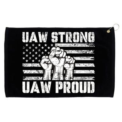 UAW Strong Solidarity UAW Proud Union UAW Laborer Worker Grommeted Golf Towel