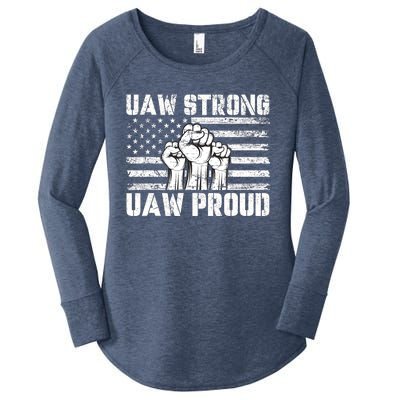 UAW Strong Solidarity UAW Proud Union UAW Laborer Worker Women's Perfect Tri Tunic Long Sleeve Shirt