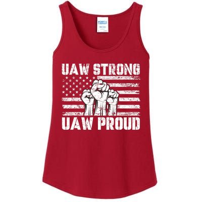 UAW Strong Solidarity UAW Proud Union UAW Laborer Worker Ladies Essential Tank