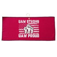 UAW Strong Solidarity UAW Proud Union UAW Laborer Worker Large Microfiber Waffle Golf Towel