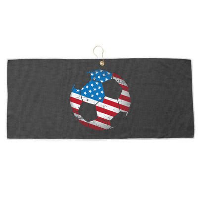 United States Soccer Ball Flag Jersey Gift Usa Football Large Microfiber Waffle Golf Towel