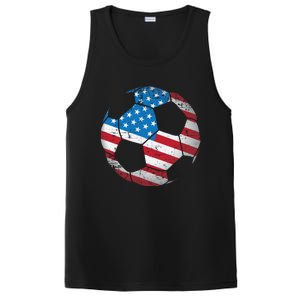 United States Soccer Ball Flag Jersey Gift Usa Football PosiCharge Competitor Tank