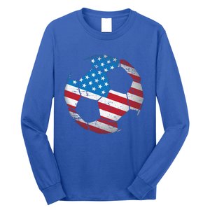 United States Soccer Ball Flag Jersey Gift Usa Football Long Sleeve Shirt