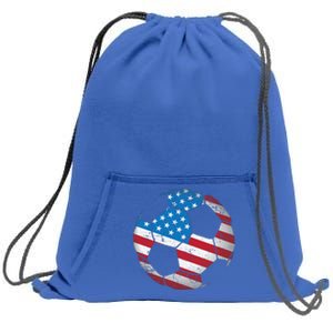 United States Soccer Ball Flag Jersey Gift Usa Football Sweatshirt Cinch Pack Bag