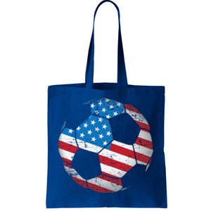 United States Soccer Ball Flag Jersey Gift Usa Football Tote Bag