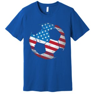 United States Soccer Ball Flag Jersey Gift Usa Football Premium T-Shirt