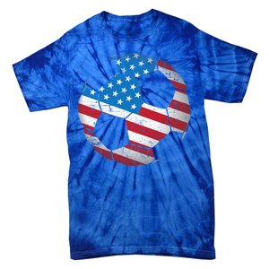 United States Soccer Ball Flag Jersey Gift Usa Football Tie-Dye T-Shirt