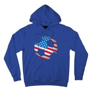 United States Soccer Ball Flag Jersey Gift Usa Football Tall Hoodie