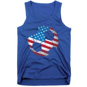 United States Soccer Ball Flag Jersey Gift Usa Football Tank Top