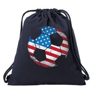 United States Soccer Ball Flag Jersey Gift Usa Football Drawstring Bag