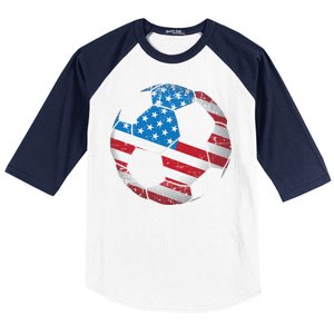 United States Soccer Ball Flag Jersey Gift Usa Football Baseball Sleeve Shirt