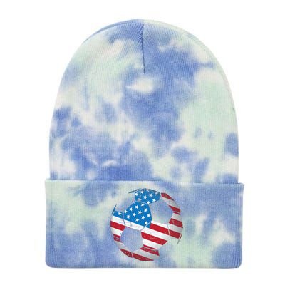 United States Soccer Ball Flag Jersey Gift Usa Football Tie Dye 12in Knit Beanie