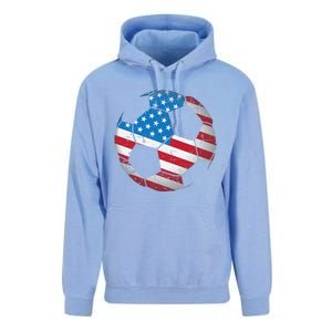 United States Soccer Ball Flag Jersey Gift Usa Football Unisex Surf Hoodie