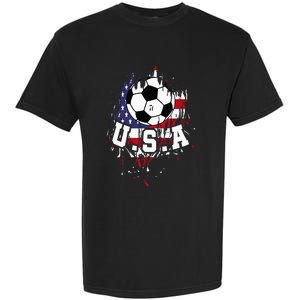 United States Soccer American Football Usa Futbol Garment-Dyed Heavyweight T-Shirt