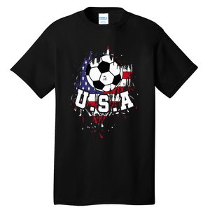 United States Soccer American Football Usa Futbol Tall T-Shirt