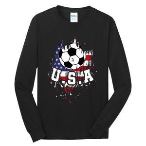 United States Soccer American Football Usa Futbol Tall Long Sleeve T-Shirt