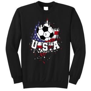 United States Soccer American Football Usa Futbol Tall Sweatshirt