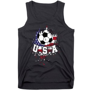 United States Soccer American Football Usa Futbol Tank Top