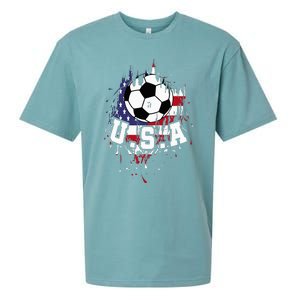 United States Soccer American Football Usa Futbol Sueded Cloud Jersey T-Shirt