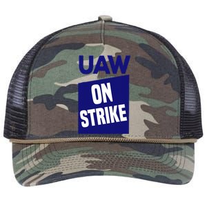 UAW Strong Solidarity UAW Laborer Worker UAW Proud Union Retro Rope Trucker Hat Cap