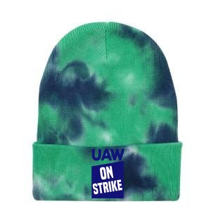 UAW Strong Solidarity UAW Laborer Worker UAW Proud Union Tie Dye 12in Knit Beanie