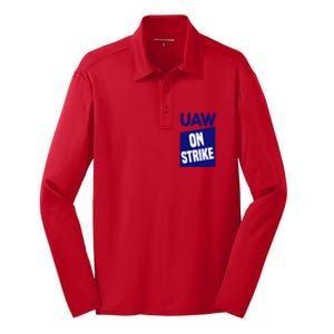 UAW Strong Solidarity UAW Laborer Worker UAW Proud Union Silk Touch Performance Long Sleeve Polo