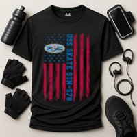 Uss Skate Ssn578 American Flag Submarine Cooling Performance Crew T-Shirt