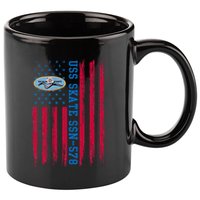Uss Skate Ssn578 American Flag Submarine 11oz C Handle Ceramic Mug