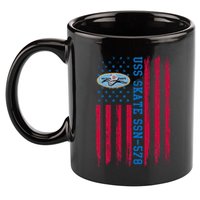 Uss Skate Ssn578 American Flag Submarine 11oz C Handle Ceramic Mug