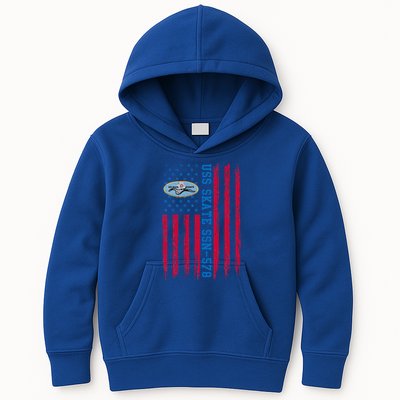 Uss Skate Ssn578 American Flag Submarine Kids Hoodie