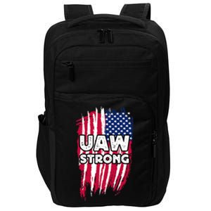 UAW Strong Solidarity UAW Laborer Worker UAW Proud Union America Flag Impact Tech Backpack